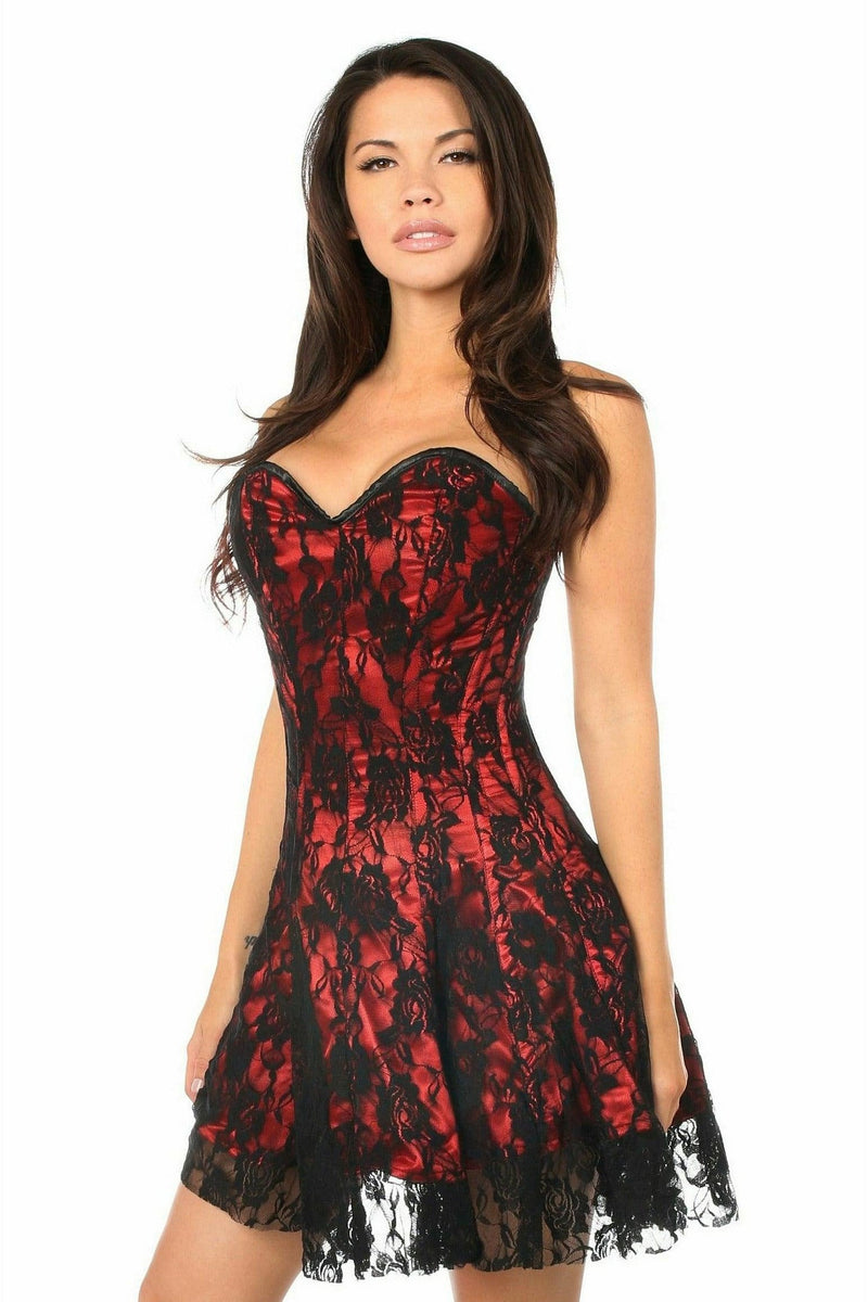 Daisy Corsets Lavish Red Lace Corset Dress – The Sultry Vixen