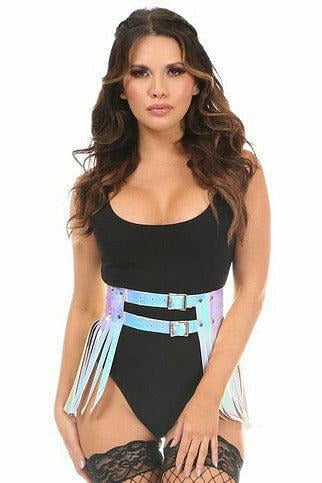 Blue/Purple Holo Fringe Skirt - Daisy Corsets