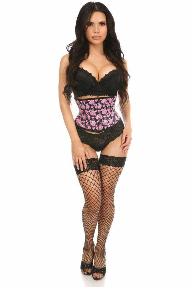 Lavish Floral Print Mini Cincher - Daisy Corsets