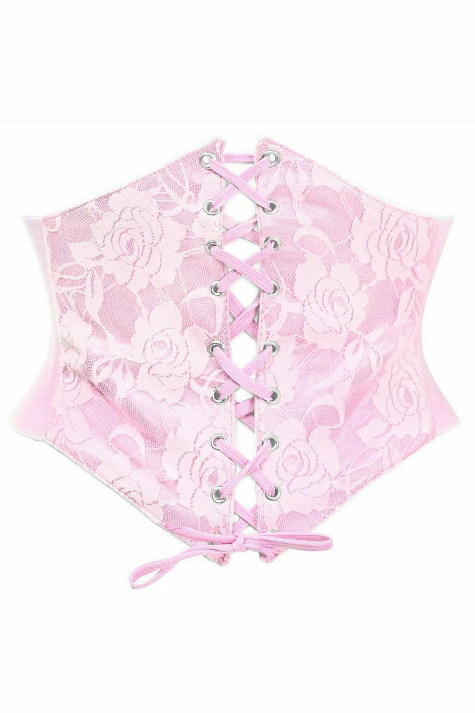 Lavish Lt Pink Lace Corset Belt Cincher - Daisy Corsets