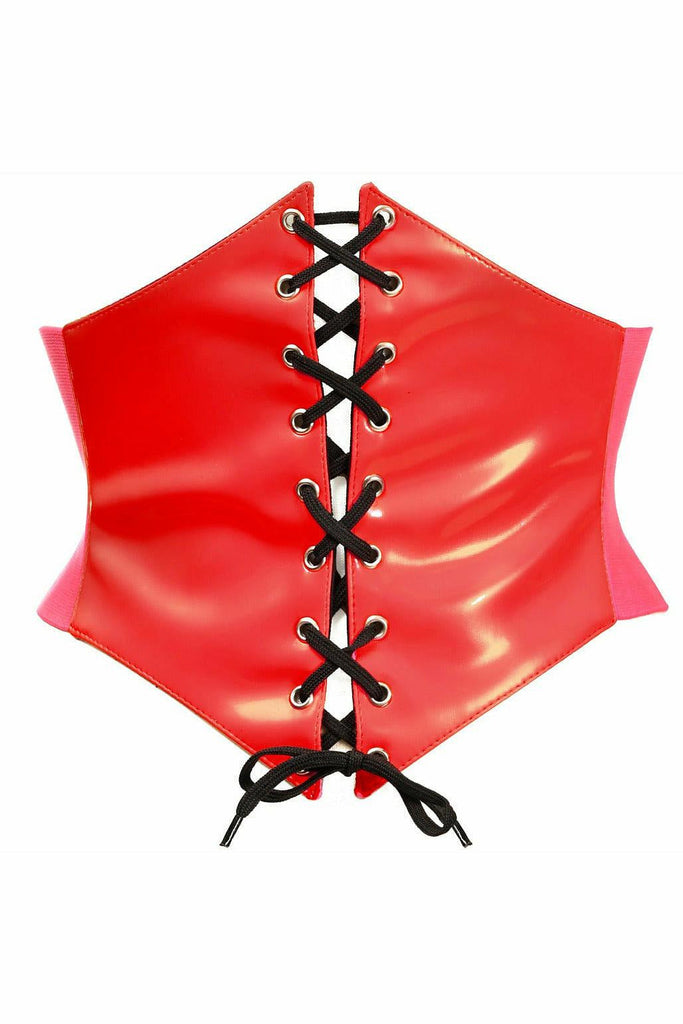 Lavish Red Patent Corset Belt Cincher - Daisy Corsets