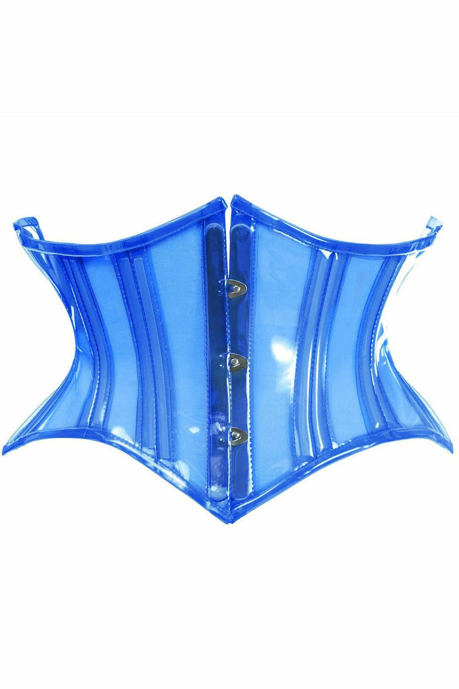 Daisy Corsets Lavish Clear Blue Curvy Cut Mini Cincher  display picture 3