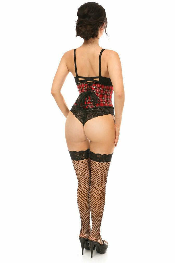 Lavish Red Plaid Mini Cincher - Daisy Corsets