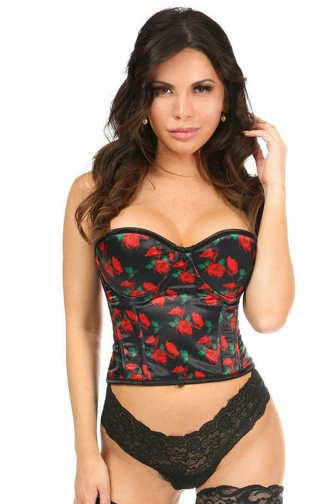 Lavish Rose Floral Underwire Bustier - Daisy Corsets