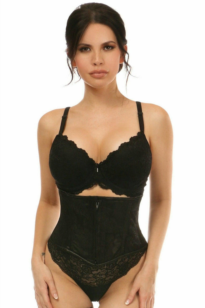 Lavish Black Lace Mini Cincher - Daisy Corsets